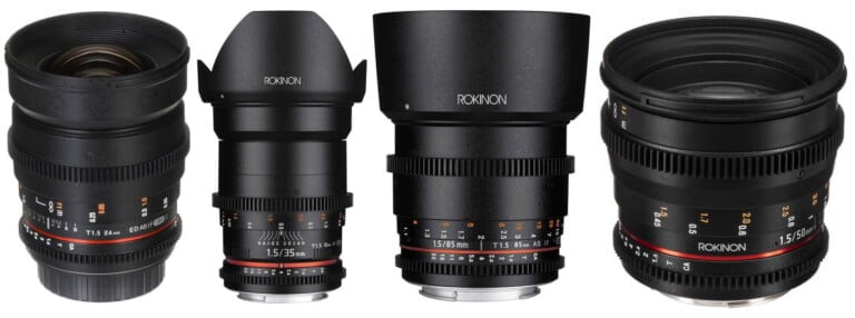 Objectifs Rokinon 24, 35, 50, 85 mm T1.5 Cine DS pour monture Canon EF